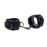 SPORTSHEETS Velvet Noir Handcuffs - Black - BONDAGE - TOYS