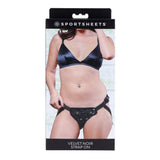 SPORTSHEETS Velvet Noir Strap On - Adjustable Harness - STRAP - ONS