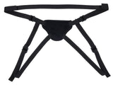 SPORTSHEETS Velvet Noir Strap On - Adjustable Harness - STRAP - ONS