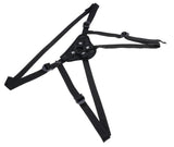 SPORTSHEETS Velvet Noir Strap On - Adjustable Harness - STRAP - ONS