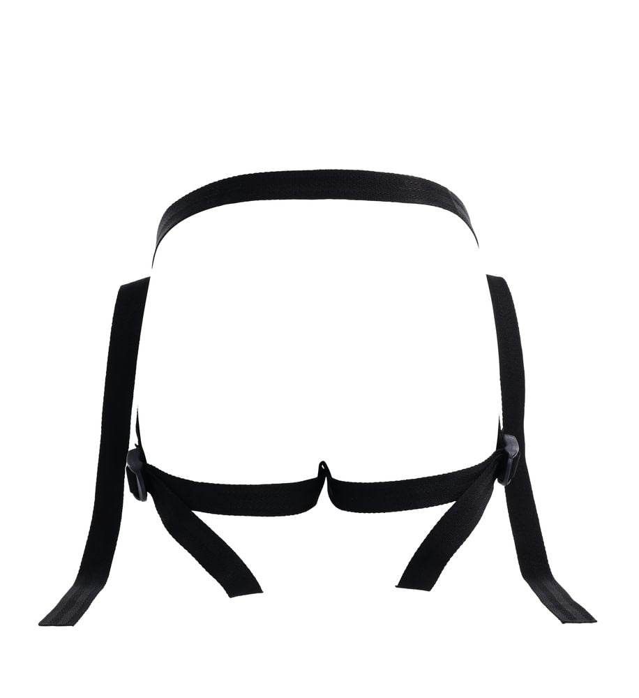 SPORTSHEETS Velvet Noir Strap On - Adjustable Harness - STRAP - ONS