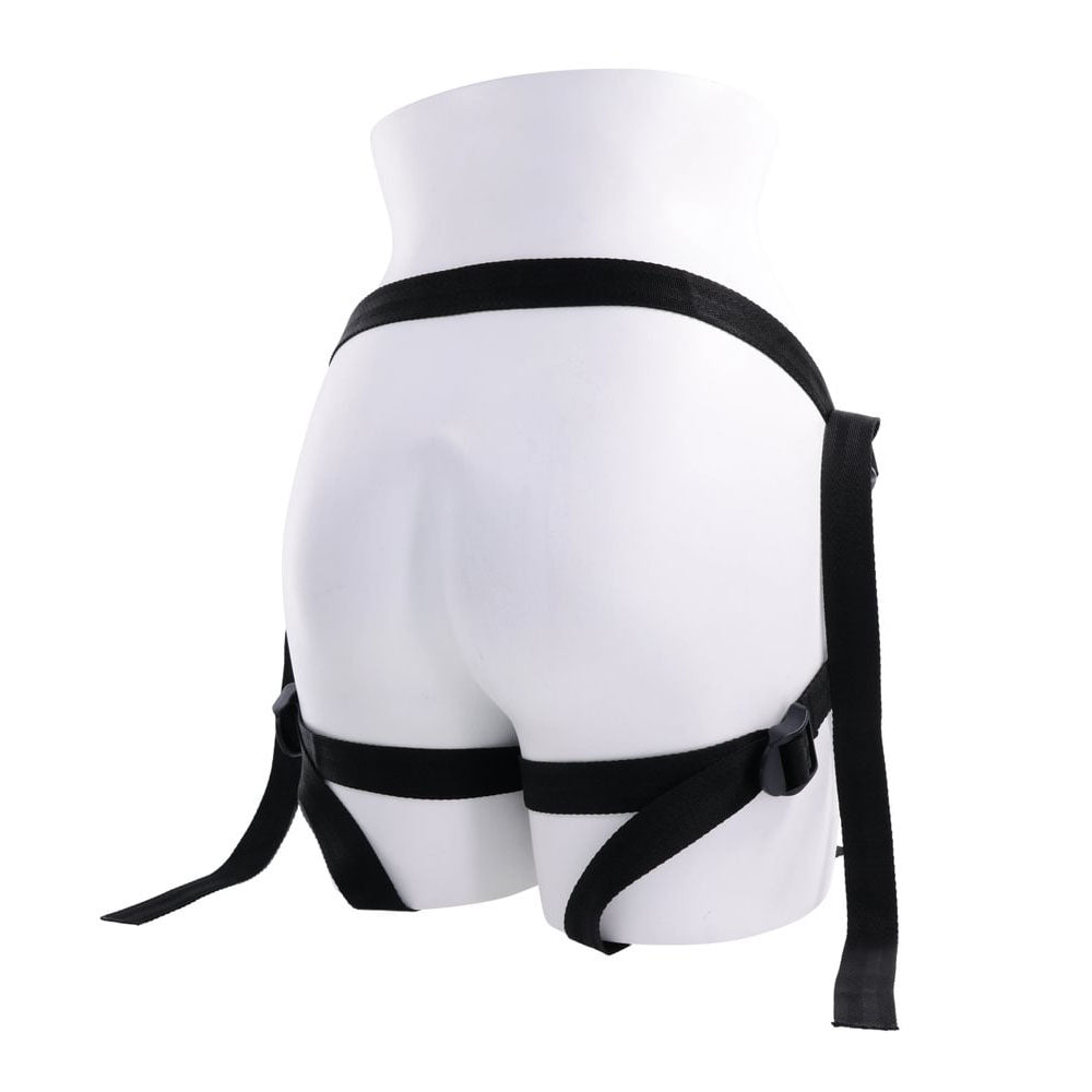 SPORTSHEETS Velvet Noir Strap On - Adjustable Harness - STRAP - ONS
