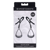 SPORTSHEETS Velvet Noir Tuggable Nipple Clamps - BONDAGE - TOYS