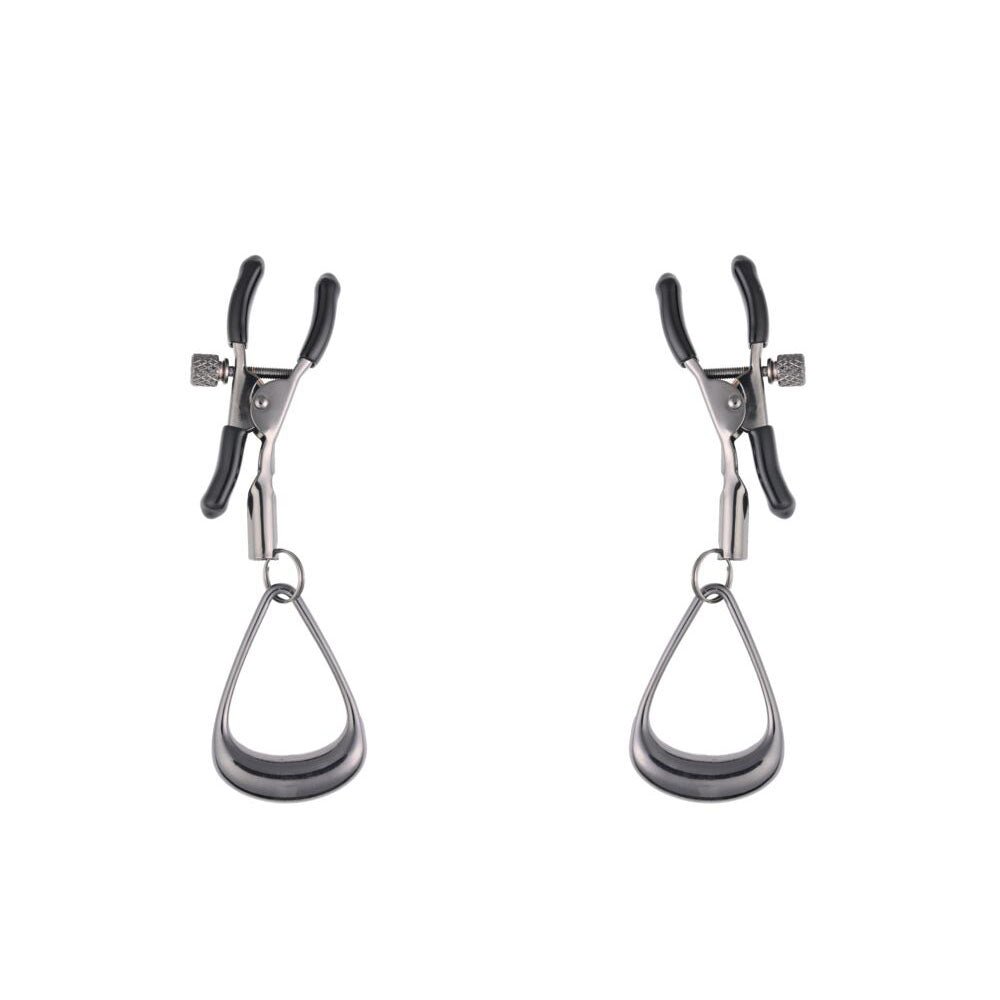 SPORTSHEETS Velvet Noir Tuggable Nipple Clamps - BONDAGE - TOYS