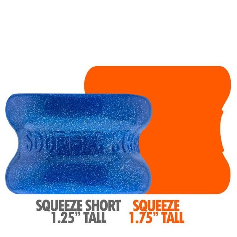 Squeeze Short Ballstretcher Blue Fire - Adult Toys