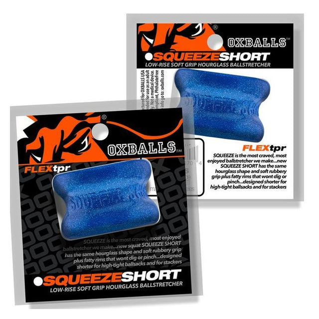 Squeeze Short Ballstretcher Blue Fire - Adult Toys