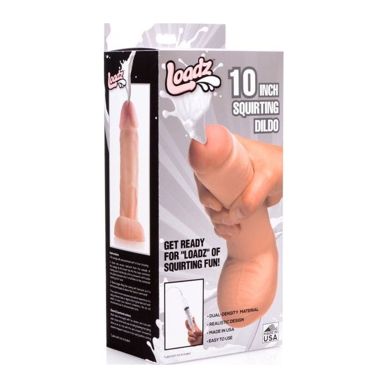 Squirting Dildo 10in with Syringe - Adult Toys