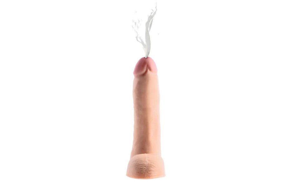 Squirting Dildo 9in with Syringe - Adult Toys
