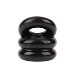 Stacked Dual Pleasure Ring Black - Cock Rings