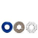 Stay Hard Triple Stretch - Coloured Cock Rings - Set of 3 - COCK RINGS