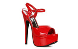 Stiletto Sandal Red 6.5in - Lingerie