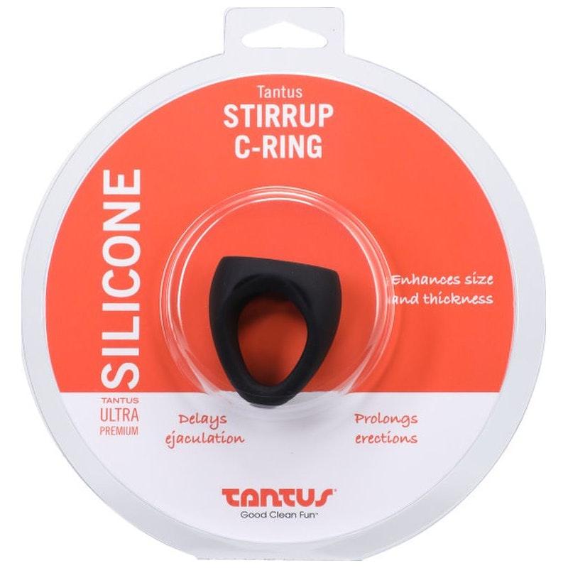 Stirrup Silicone Cock Ring Onyx - Naughty by Nature Adult Store