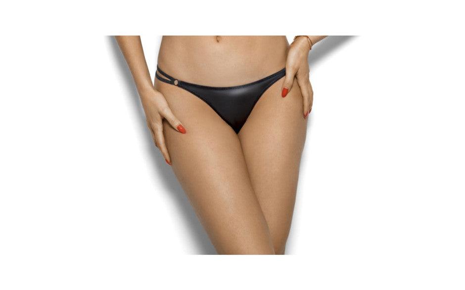 Stretch Wetlook G - String Black - Lingerie