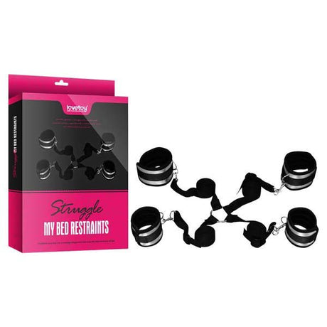 Struggle My Bed Restraints - Wrist & Leg Cuffs Kit - BONDAGE - TOYS