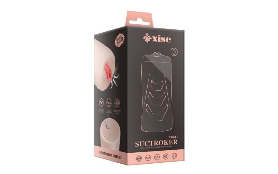 Suctroker Dual Density Vibrating Sucking Vaginal Masturbator V1 - Adult Toys