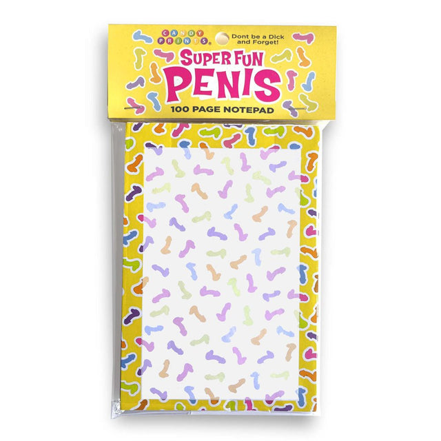 Super Fun Penis Notepad - 100 Pages - NOVELTIES