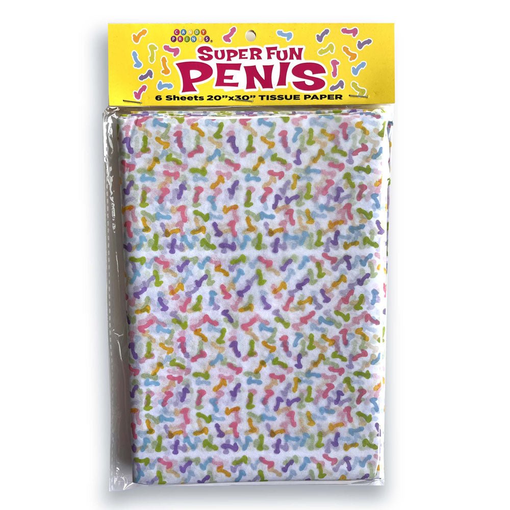 Super Fun Penis Tissue Paper Sheets - 6 Pack - NOVELTIES