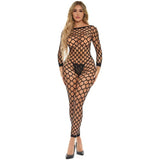 Swipe Right Crotchless Bodystocking Black - Lingerie