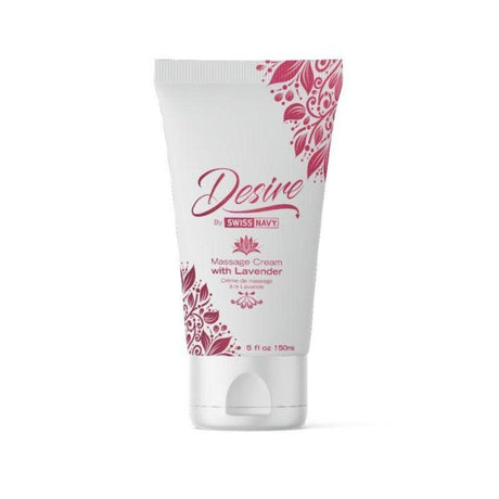 Swiss Navy Desire Lavender Massage Cream – Nourishing & Relaxing 5oz - Lotions & Potions