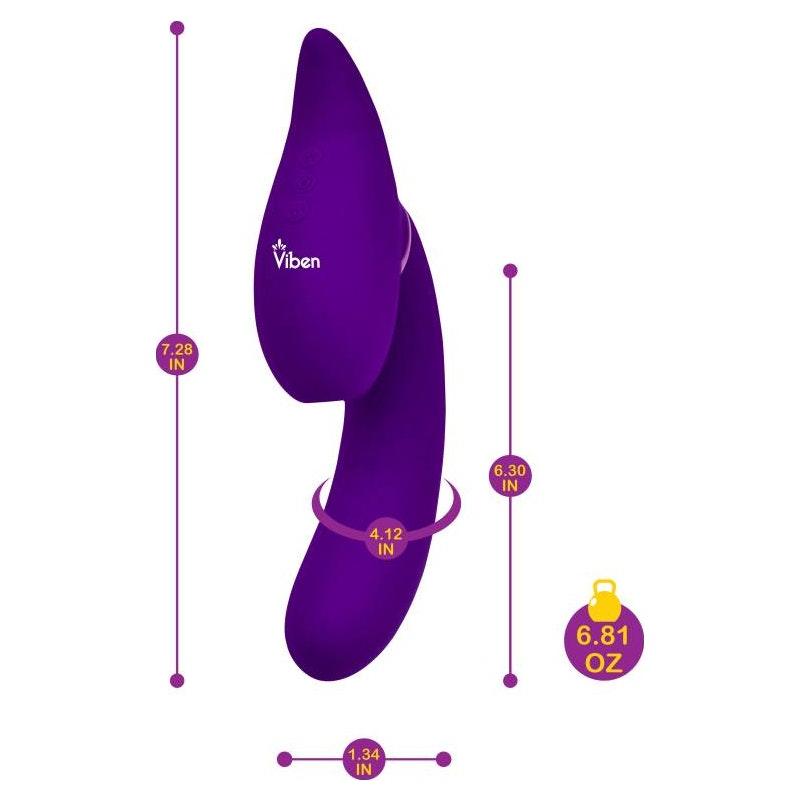 Symphony 21 Mode Swivel Suction Head Triple Motor Vibrator - Adult Toys