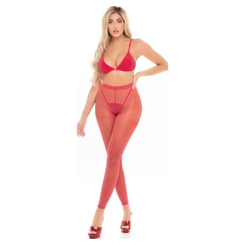 Tall Order 3 Pc Legging Set Black - Lingerie
