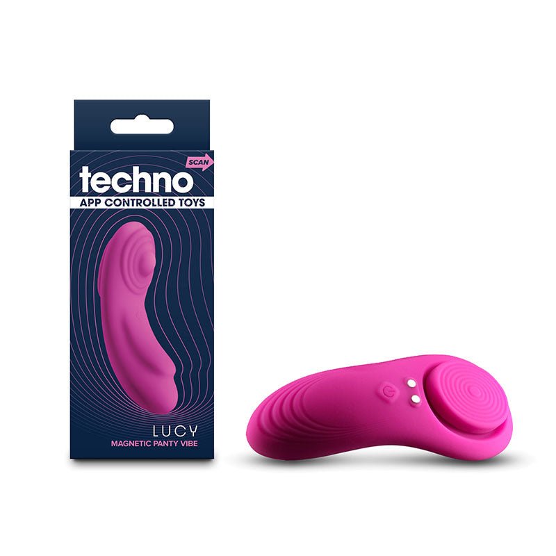 Techno - Lucy - Magenta - Magenta USB Rechargeable Panty Vibrator with App Control - STIMULATORS