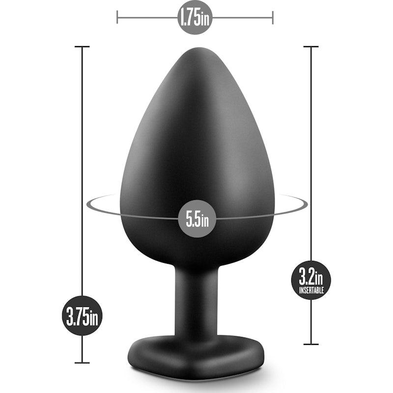 Temptasia Bling Plug Large Black - Naughty by Nature Adult Store