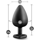 Temptasia Bling Plug Large Black - Naughty by Nature Adult Store