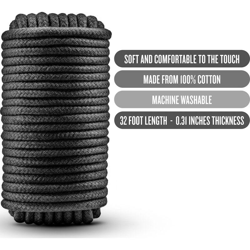 Temptasia Bondage Rope 10m Black - Adult Toys