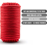 Temptasia Bondage Rope 10m Red - Adult Toys