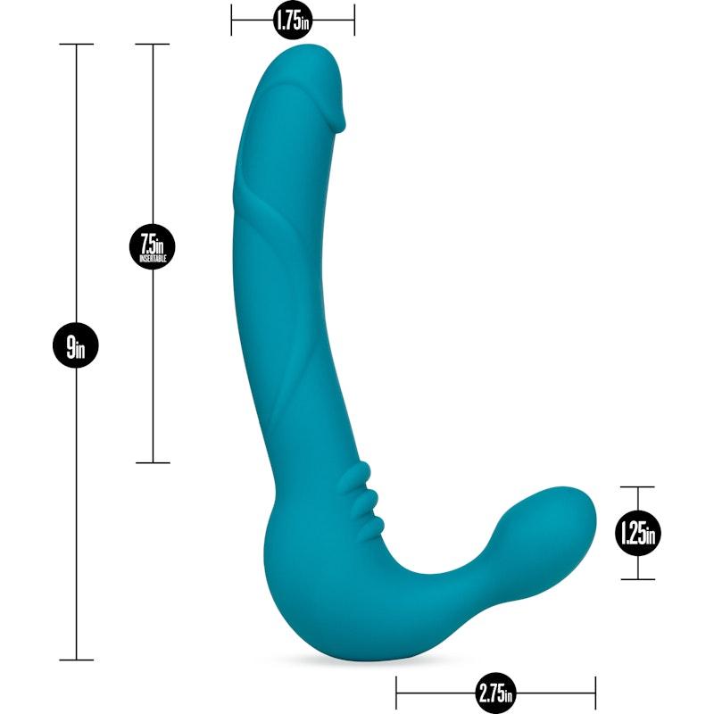 Temptasia Luna Strapless Silicone Dildo Teal - Naughty by Nature Adult Store