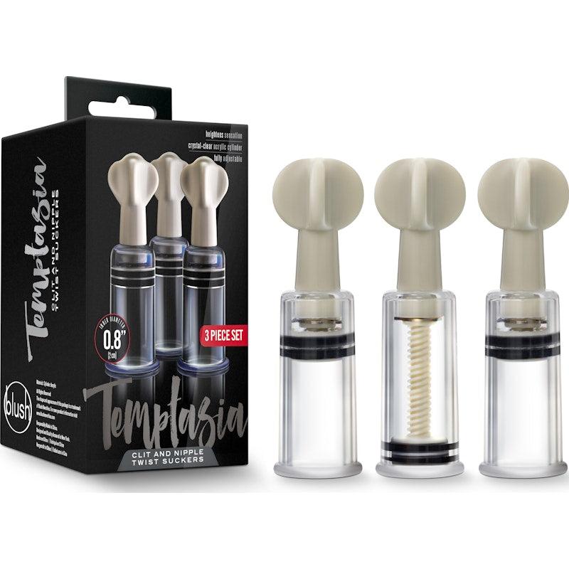 Temptasia Nipple and Clit Twist Suckers 3 Pc - Naughty by Nature Adult Store