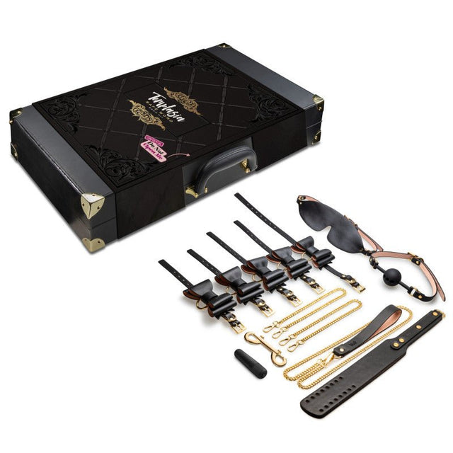 Temptasia Safe Word Bondage Kit with Suitcase - 9 Piece Bondage Set - BONDAGE - TOYS