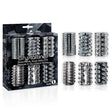 The 9's Crystalline TPR Cock Sleeves - Clear Penis Sleeves - Set of 6 - SLEEVES