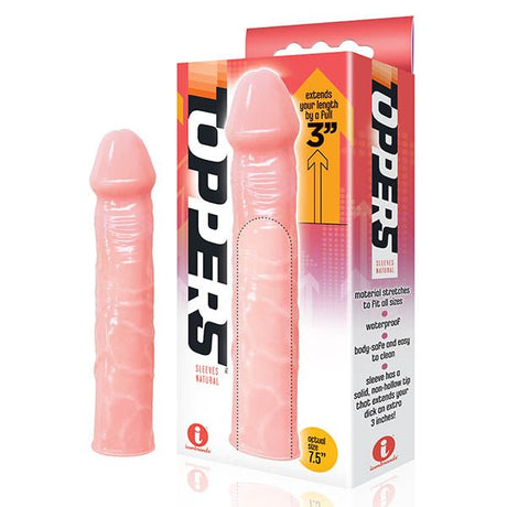 The 9's Toppers - Flesh 7.6 cm (3'') Penis Extension Sleeve - SLEEVES