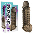 The 9's Toppers Open Ended - Smoke Penis Extension Sleeve - SLEEVES