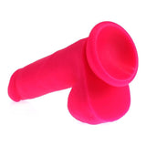 Thick Realistic Cock w Balls Pink - Adult Toys