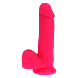 Thick Realistic Cock w Balls Pink - Adult Toys