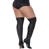 Thigh Highs Vinyl Gloss Black - Lingerie