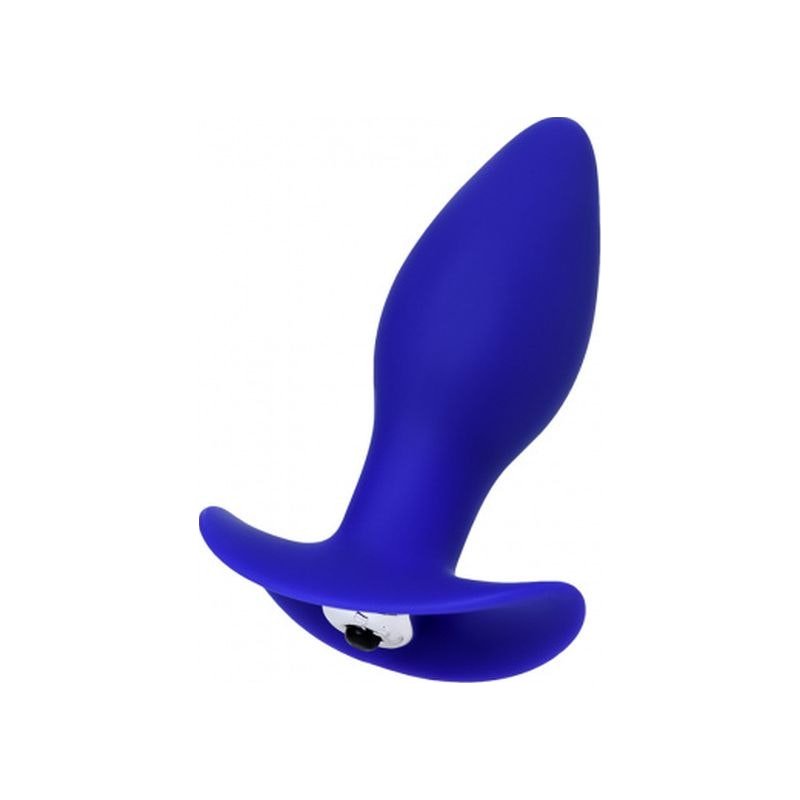 ToDo Fancy Vibrating Anal Plug – Blue Silicone Cone with Vibro Bullet - Adult Toys