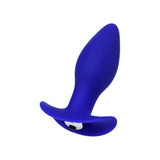 ToDo Fancy Vibrating Anal Plug – Blue Silicone Cone with Vibro Bullet - Adult Toys
