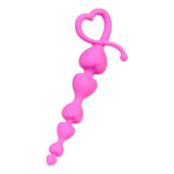ToDo Sweety Pink Silicone Anal Chain - Graduated Heart Beads 18.5cm - Adult Toys
