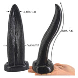 Tongue Shape Anal Plug Black - Naughty by Nature Adult Store