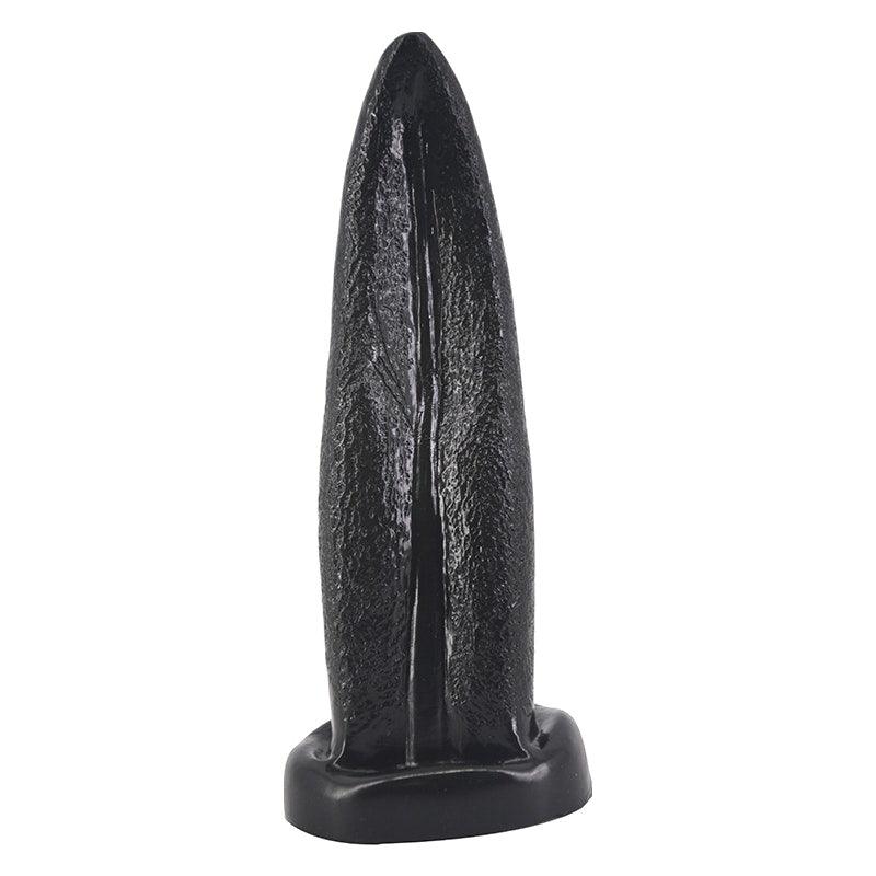 Tongue Shape Anal Plug Black - Naughty by Nature Adult Store