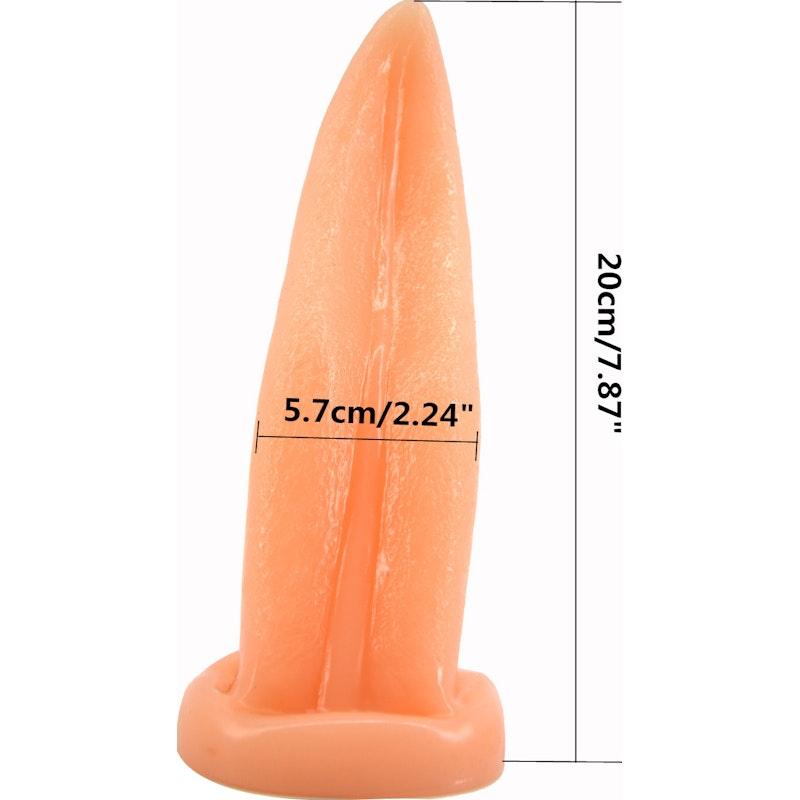 Tongue Shape Anal Plug Flesh - Adult Toys