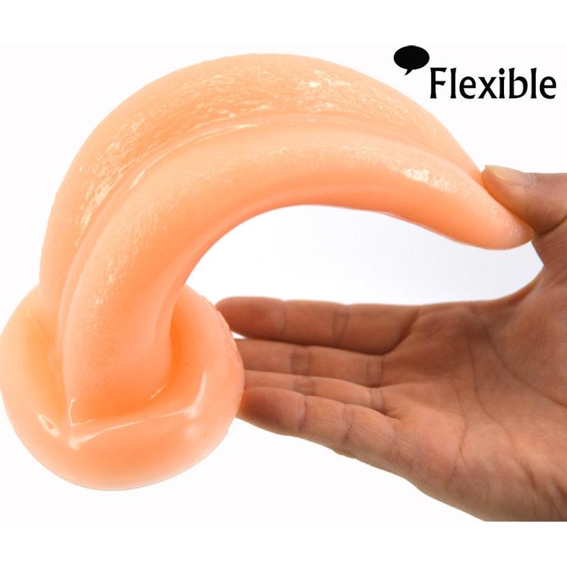 Tongue Shape Anal Plug Flesh - Adult Toys