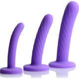 Tri - Play 3 Pc Purple Silicone Dildo Set - Adult Toys