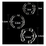 Triple Beaded Donut Ring Set - Adult Toys