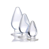 Triple Cones 3 Pc Anal Plug Set Clear - Adult Toys