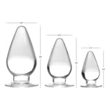 Triple Cones 3 Pc Anal Plug Set Clear - Adult Toys